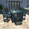 Highwood Usa Lehigh 7pc Rectangular Counter Height Outdoor Patio Furniture Dining Set 72 x 42 AD-ST7LH2CO4BA-NBE - alternate 2